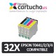 PACK 32 (ELIJA COLORES) CARTUCHOS COMPATIBLES EPSON T0441/2/3/4 