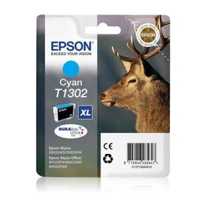 Cartucho EPSON T1302 CYAN ORIGINAL PARA LA IMPRESORA Epson WorkForce WF-3530DTWF