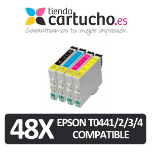 PACK 48 (ELIJA COLORES) CARTUCHOS COMPATIBLES EPSON T0441/2/3/4 PARA LA IMPRESORA Epson Stylus C 84 
