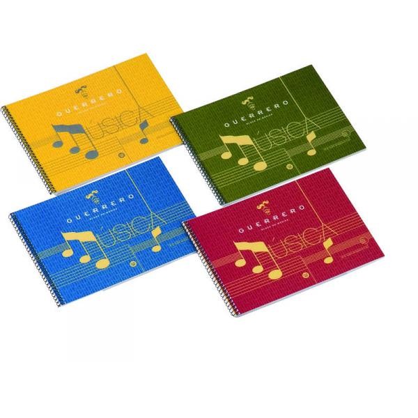 Guerrero Bloc de música 20 hojas Folio Pentagrama Colores surtidos Guerrero Bloc de música 20 hojas Folio Pentagrama Colores surtidos