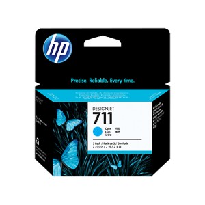 HP 711 CYAN PACK 3 CARTUCHOS ORIGINALES PARA LA IMPRESORA Hp Designjet T520
