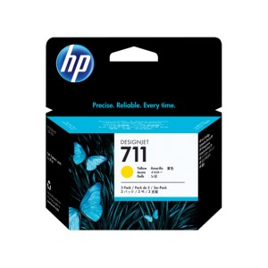 HP 711 AMARILLO PACK 3 CARTUCHOS ORIGINALES PARA LA IMPRESORA Hp Designjet T520