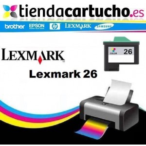 LEXMARK Nº 26 (12ml.) CARTUCHO COMPATIBLE (SUSTITUYE CARTUCHO ORIGINAL REF. 010N0026E) PARA LA IMPRESORA Cartouches Lexmark X1240