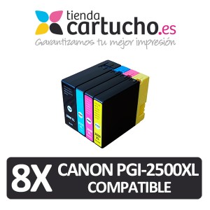 Pack 8 cartuchos compatibles Canon PGI-2500XL PERTENENCIENTE A LA REFERENCIA Canon PGI2500XL