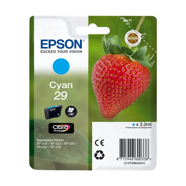 Epson 29 Cyan, Cartouche d'encre original Epson 29 Cyan, Cartouche d'encre original