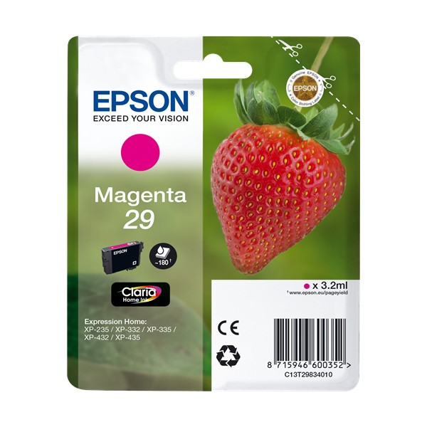 Epson 29 Magenta, Cartouche d'encre original Epson 29 Magenta, Cartouche d'encre original