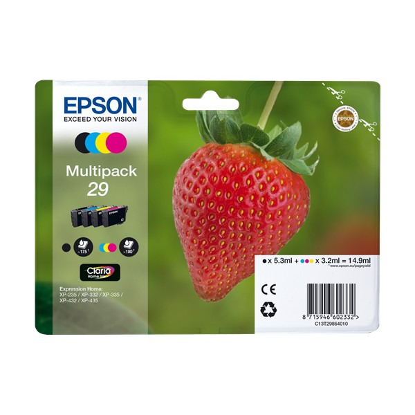 Epson 29 pack Couleurs, cartouches d'encre original Epson 29 pack Couleurs, cartouches d'encre original