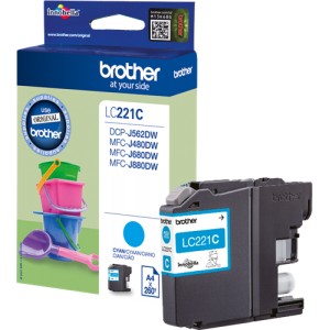 Brother LC221 cyan cartucho de tinta original PARA LA IMPRESORA Cartouches d'encre Brother MFC-J680DW