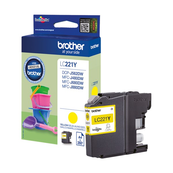 Brother LC221 jaune cartouche d'encre original Brother LC221 jaune cartouche d'encre original