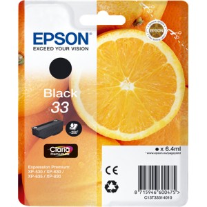 Epson 33 Negro, Cartucho de tinta original PERTENENCIENTE A LA REFERENCIA Encre Epson 33 y 33XL