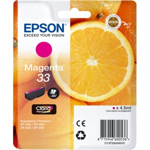 Epson 33 Magenta, Cartucho de tinta original PERTENENCIENTE A LA REFERENCIA Encre Epson 33 y 33XL