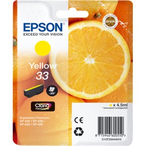 Epson 33 Amarillo, Cartucho de tinta original PARA LA IMPRESORA Epson Expression Premium XP-830