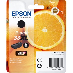 Epson 33XL Negro, Cartucho de tinta original  PERTENENCIENTE A LA REFERENCIA Encre Epson 33 y 33XL