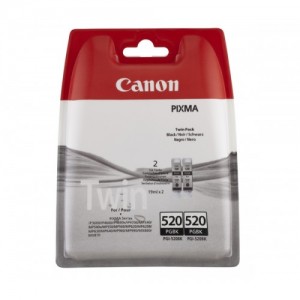 PACK 2 CARTUCHOS CANON PGI-520 NEGRO ORIGINALES PERTENENCIENTE A LA REFERENCIA Canon PGI520 / CLI521