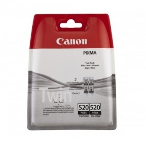 PACK 2 CARTUCHOS CANON PGI-520 NEGRO ORIGINALES PARA LA IMPRESORA Cartouches d'encre Canon Pixma IP4700