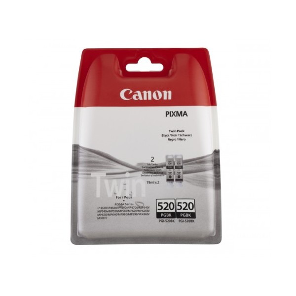 PACK 2 CARTOUCHES CANON PGI-520 NOIR ORIGINALES PACK 2 CARTOUCHES CANON PGI-520 NOIR ORIGINALES
