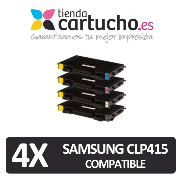 PACK 4 (CHOISIR LES COULEURS) CARTOUCHES COMPATIBLES SAMSUNG CLP 415 PACK 4 (CHOISIR LES COULEURS) CARTOUCHES COMPATIBLES SAMSUNG CLP 415