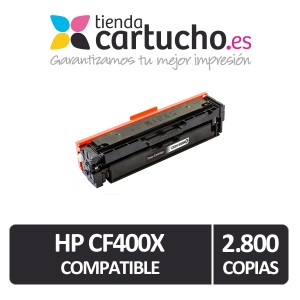 Toner NEGRO HP 201X compatible de alta capacidad - (CF400X) PERTENENCIENTE A LA REFERENCIA Toner HP 201A / 201X