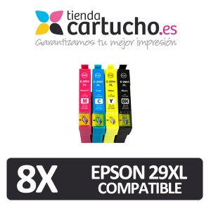 Pack 8 Epson 29XL Compatibles (Elija colores) PERTENENCIENTE A LA REFERENCIA Encre Epson 29 y 29XL