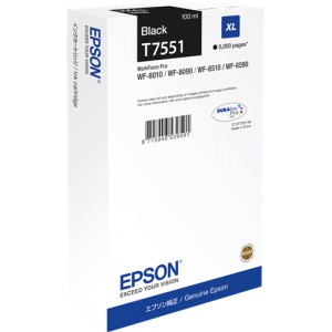 Cartucho Original Epson T7551 negro PERTENENCIENTE A LA REFERENCIA Encre Epson T7551/2/3/4