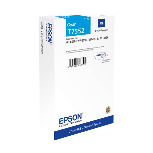 Cartouche Original Epson T7552 cyan Cartouche Original Epson T7552 cyan