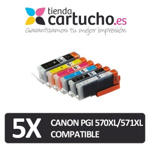 PACK 5 CANON PGI-570 CLI-571 (ELIJA COLORES) CARTUCHOS COMPATIBLES CANON PGI-525 CLI-526 PARA LA IMPRESORA Cartouches d'encre Canon Pixma TS6050