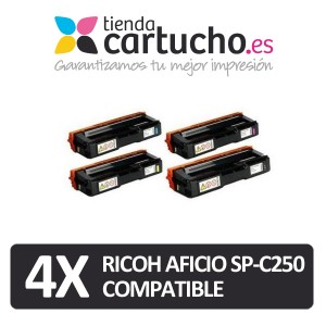 Pack 4 Toner compatible Ricoh Aficio SP-C250 (Elija Colores) PERTENENCIENTE A LA REFERENCIA Cartouches RICOH AFICIO SP-C250
