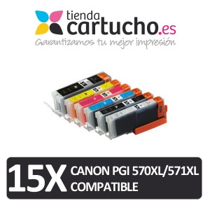 PACK 10 CANON PGI-570 CLI-571 (ELIJA COLORES) CARTUCHOS COMPATIBLES CANON PGI-570 - CLI-571 PARA LA IMPRESORA Cartouches d'encre Canon Pixma TS6050