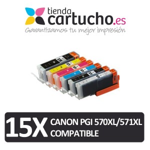 PACK 10 CANON PGI-570 CLI-571 (ELIJA COLORES) CARTUCHOS COMPATIBLES CANON PGI-570 - CLI-571 PERTENENCIENTE A LA REFERENCIA Canon PGI570 / CLI571 / PGI570XL / CLI571XL