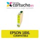 EPSON 18XL AMARILLO Compatible ref. T1814 para impresoras Epson Expression Home XP-102, XP-202, XP-205, XP-30, XP-305, XP-405