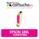 EPSON 18XL MAGENTA Compatible ref. T1813 para impresoras Epson Expression Home XP-102, XP-202, XP-205, XP-30, XP-305, XP-405