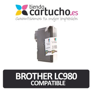 Cartucho de tinta compatible Brother LC970 BK, sustituye al cartucho original Brother LC-970BK PERTENENCIENTE A LA REFERENCIA Encre Brother LC-980