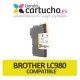 Cartucho de tinta compatible Brother LC970 BK, sustituye al cartucho original Brother LC-970BK