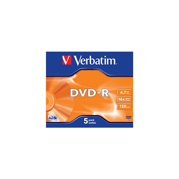 VERBATIM DVD+R Advanced azo Pack 5 16X 4.7GB VERBATIM DVD+R Advanced azo Pack 5 16X 4.7GB