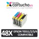 PACK 48 (ELIJA COLORES) CARTUCHOS COMPATIBLES EPSON T0551/2/3/4 
