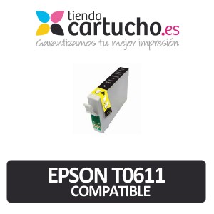 CARTUCHO COMPATIBLE EPSON T0611 PARA LA IMPRESORA Epson Stylus D 68 