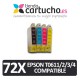 PACK 48 (ELIJA COLORES) CARTUCHOS COMPATIBLES EPSON T0611/2/3/4