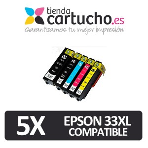 Pack 4 Epson 33XL Compatibles (Elija colores) PERTENENCIENTE A LA REFERENCIA Encre Epson 33 y 33XL
