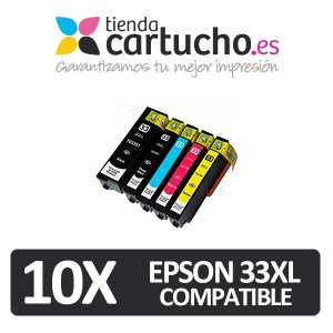 Pack 10 Epson 33XL Compatibles (Elija colores) PERTENENCIENTE A LA REFERENCIA Encre Epson 33 y 33XL
