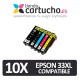 Pack 10 Epson 33XL Compatibles (Elija colores)