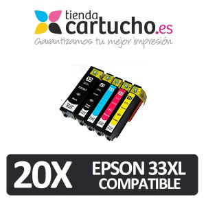 Pack 20 Epson 33XL Compatibles (Elija colores) PARA LA IMPRESORA Epson Expression Premium XP-635