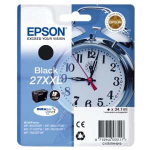 Epson 27xxl negro. T2791 cartucho de tinta original  PERTENENCIENTE A LA REFERENCIA Encre Epson 27 / 27XL