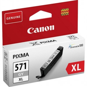 Cartucho de tinta original Canon CLI-571 Gris Alta Capacidad.  PERTENENCIENTE A LA REFERENCIA Canon PGI570 / CLI571 / PGI570XL / CLI571XL