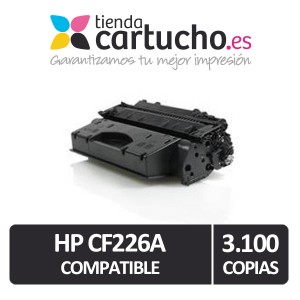Toner HP 26A compatible negro 3.100 páginas referencia CF226A PERTENENCIENTE A LA REFERENCIA Toner HP CF226A/X