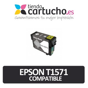Cartucho compatible Epson T1571 negro foto PERTENENCIENTE A LA REFERENCIA Encre Epson T1571/2/3/4/5/6/7/8/9