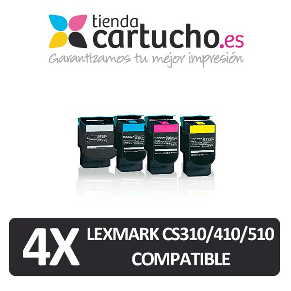 Pack 4 Toner Lexmark CS310/CS41/CS510 compatibles (Choisir Couleurs) Pack 4 Toner Lexmark CS310/CS41/CS510 compatibles (Choisir Couleurs)