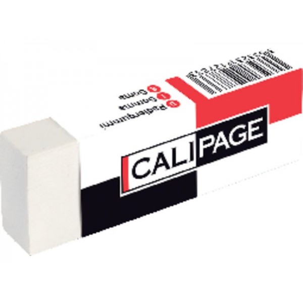 CALIPAGE Goma de borrar Plastica Blanca Forro protector de carton CALIPAGE Goma de borrar Plastica Blanca Forro protector de carton
