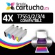 PACK 4 (ELIJA COLORES) CARTUCHOS COMPATIBLES EPSON T7551/2/3/4