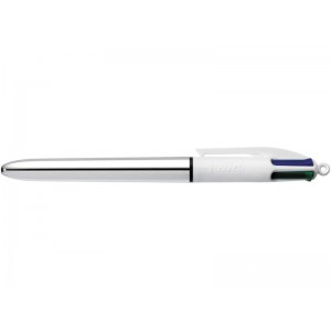 BIC BOLÍGRAFO 4 COLORES SHINE CUERPO PLATEADO