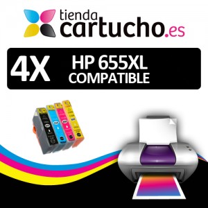 Pack 4 cartuchos (Elija colores) HP 655 XL Compatibles PERTENENCIENTE A LA REFERENCIA Cartouches d'encre HP 655